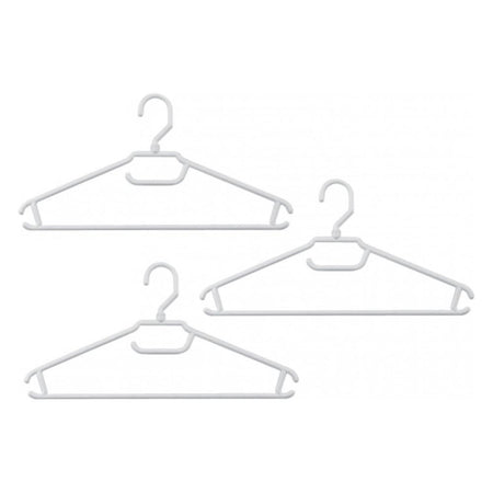 TONTARELLI Set grucce 3pz con portacintura TWISTER Bianco 41,2 x 20 cm
