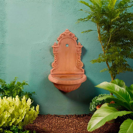 Biscottini Fontana a muro da parete da appendere in Terracotta