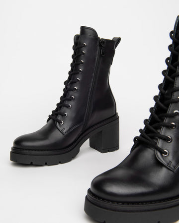 Nero Giardini anfibi donna in pelle nero I411963D100