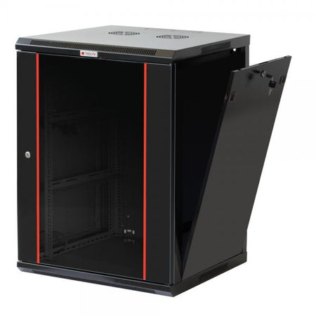 Armadio Rack 19'' a muro 20 unità sezione unica prof. 600mm Nero