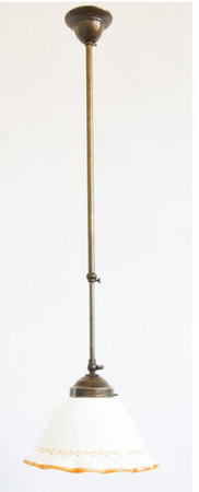LAMPADE LINEA VINTAGE LAMPADARIO TELESCOPICO IN OTTONE BRONZATO