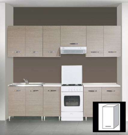 KIT CUCINA PENSILE 1 ANTA CM. 40X30X72H OLMO