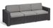 DIVANO 3 POSTI ALLIBERT CALIFORNIA cm 199x68x72h CON CUSCINI