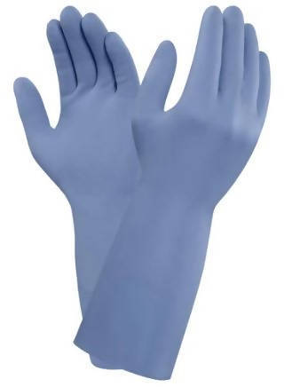 12x Guanti Nitrile Ansell AlphaTec 37-520 Protezione Chimica e Meccanica Fodera con Felpa 100% cotone Marchiati CE