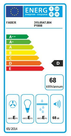 Faber 152 SRM LG A60 Smile Cappa ad incasso cm. 60 - grigio chiaro