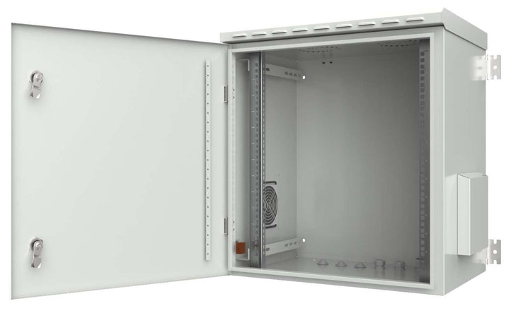 Armadio Rack 19'' a Parete 9U Grigio IP55 Porta Cieca prof. 450 mm