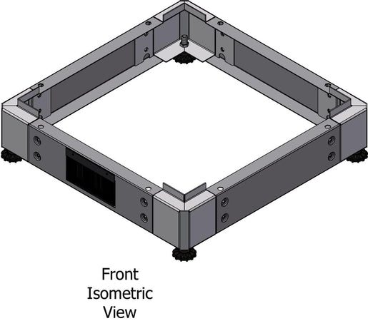 Zoccolo 600 x 800 mm per Armadi Rack Nero