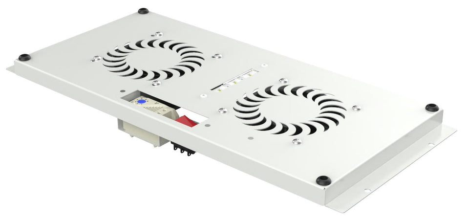 Kit di Ventilazione a Soffitto per Rack 19'' IP55 2 Ventole Grigio