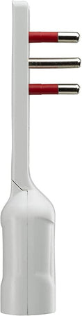 Adattatore Salvaspazio Extra Flat Spina Italiana 10A Angolata Presa Italiana 10A Nero