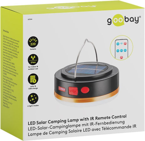 Lampada da Campeggio Solare a LED con Telecomando IR e Powerbank