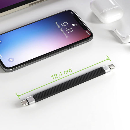 Cavo Corto Piatto USB-C&trade Maschio a USB-C&trade Maschio E-Mark Ricarica Rapida FPC 12.4 cm