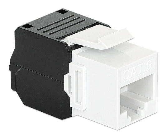Frutto Keystone RJ45 Cat.6 UTP Tool-Free Bianco Nero