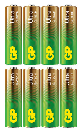 Confezione 8 Batterie GP Ultra Alcaline Stilo AA 15AU/LR6