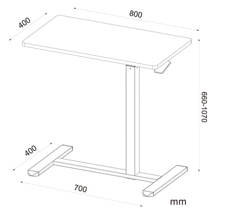 Sit-Stand Scrivania Compatta Postazione di Lavoro con Altezza Regolabile