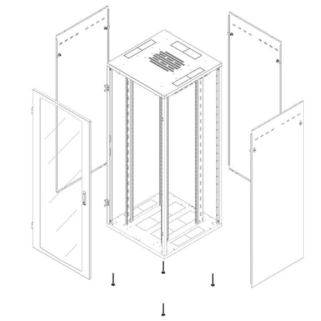 Armadio Server Rack NextGen 1000 19'' 800x1000 33 Unità Nero