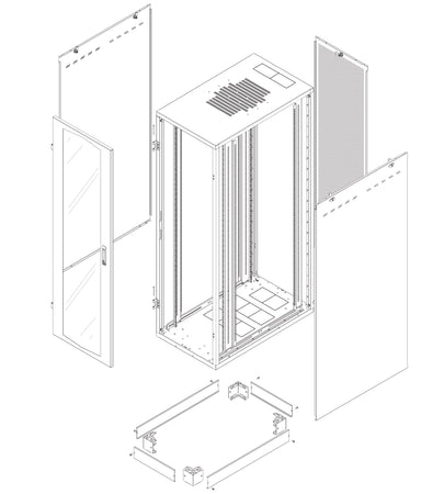 Armadio Server Rack NextGen 1000 19'' 600x1000 27U Nero