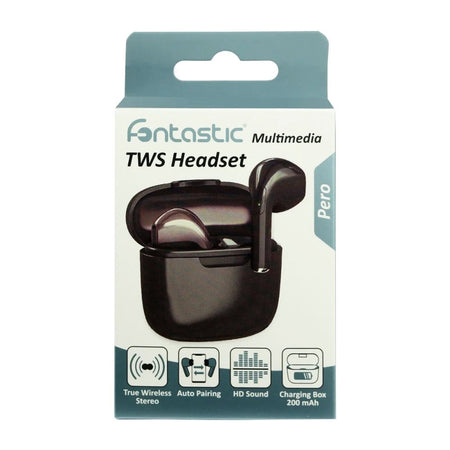 Auricolari Wireless BT v5.1 con Custodia di Ricarica 2 in 1 Nero