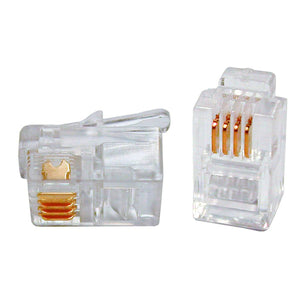 Plug Telefonico RJ14/RJ11 6 poli 4 contatti