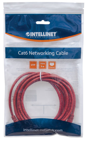 Cavo di rete Patch in Rame Cat. 5e Rosso UTP 3 m