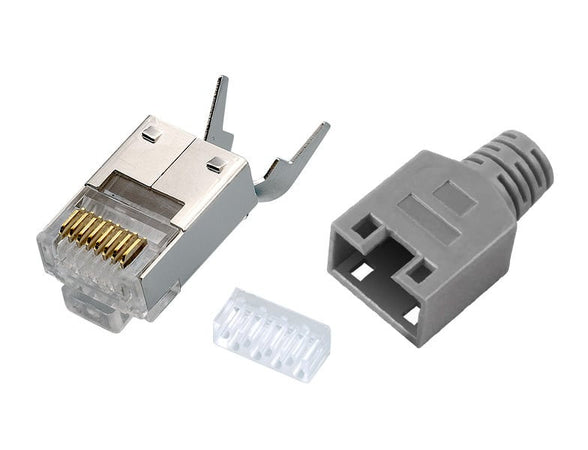 Plug per Cat. 5 e 6 STP con Guida e Copriconnettore