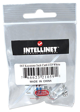 Frutto Keystone RJ45 Cat.6 UTP non schermato Bianco
