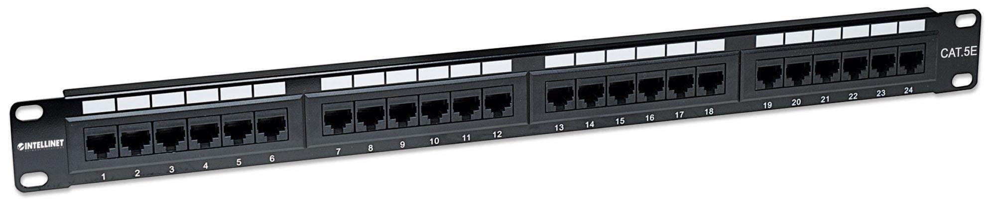 Pannello Patch UTP 24 posti RJ45 cat. 5E