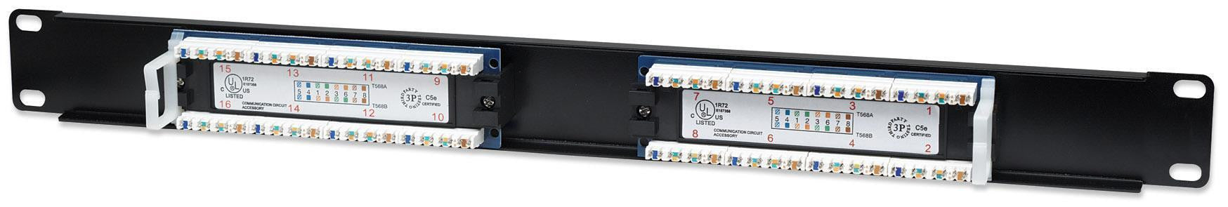 Pannello Patch UTP 16 posti RJ45 cat. 5E