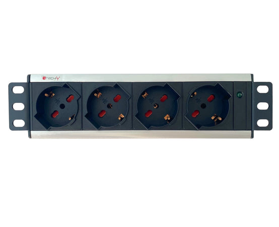 Multipresa Universale 4 Posti da Rack 10'' Spina Italiana 1,5U
