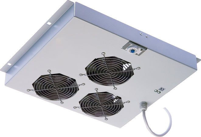 Gruppo 3 Ventole a Soffitto con Termostato per Armadi Rack
