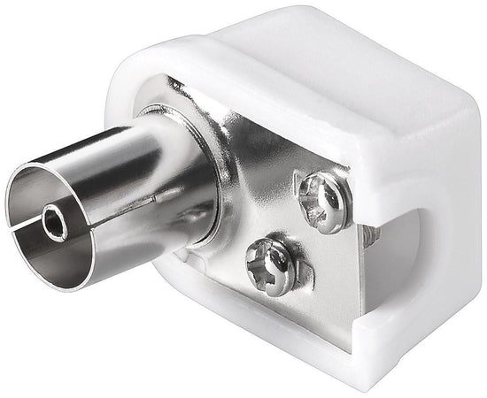 Connettore Cavo Antenna TV Femmina Angolato 9.5 mm