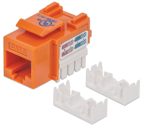 Frutto Keystone RJ45 Cat.6 UTP non schermato Arancione