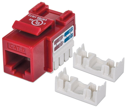 Frutto Keystone RJ45 Cat.6 UTP non schermato Rosso