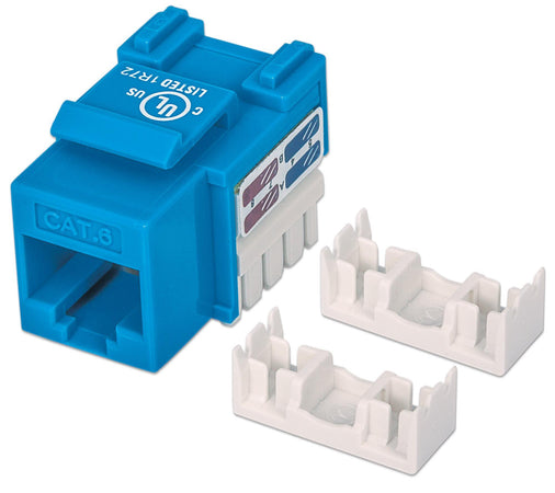 Frutto Keystone RJ45 Cat.6 UTP non schermato Blu