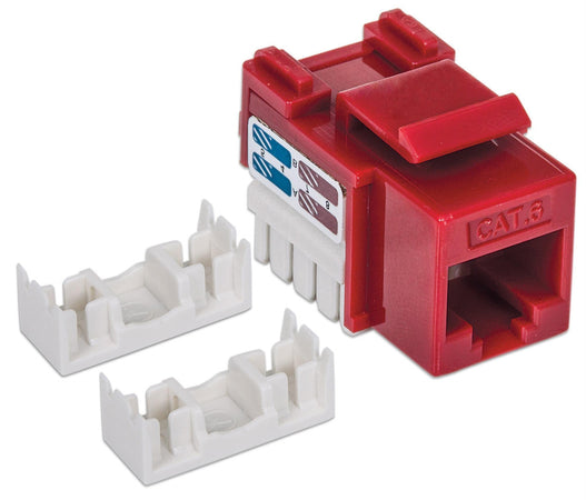 Frutto Keystone RJ45 Cat.6 UTP non schermato Rosso