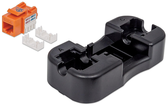 Frutto Keystone RJ45 Cat.6 UTP non schermato Arancione