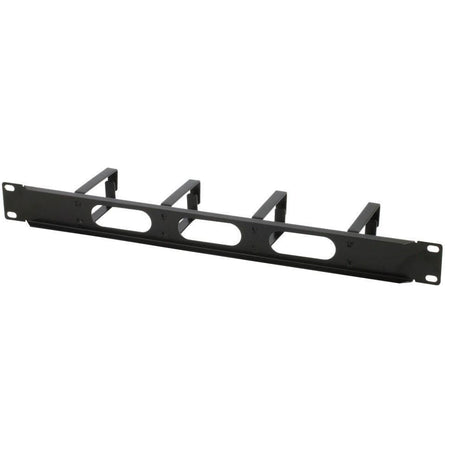 Pannello Passacavi 4 Anelli Lunghi 3 Fori 1U Nero