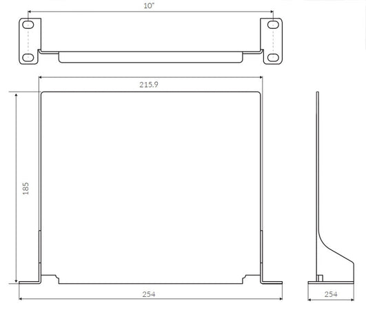 Mensola per Armadio Rack 10'' Nero