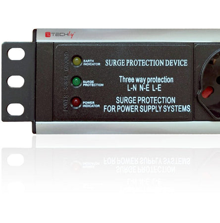 Multipresa 7 Posti da Rack 19'' con Protezione Spina Italiana 1,5U