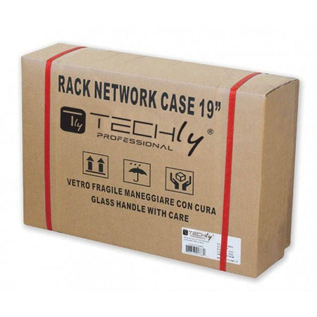 Armadio Rack 19'' Flat a muro p.15cm 12 unità sezione unica Nero