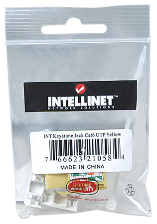 Frutto Keystone RJ45 Cat.6 UTP non schermato Giallo