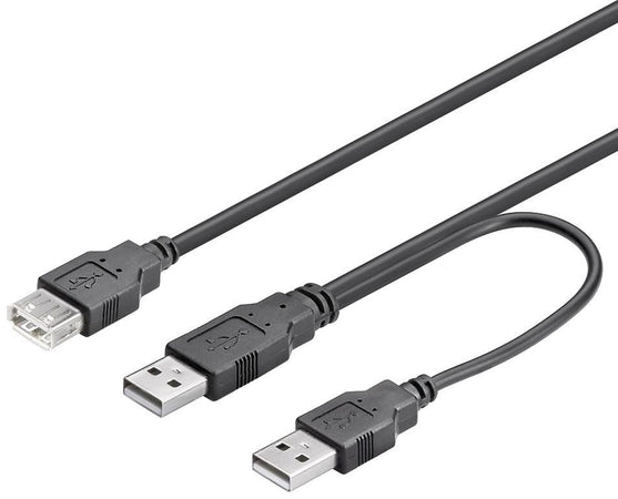 Cavo USB 2.0 ad Y 2xA maschio/A femmina 0.3 m
