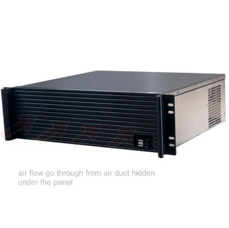 Chassis Industriale da Rack 19'' 3U Ultra Compatto Nero