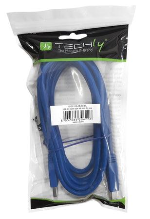 Cavo USB 3.2 Superspeed A maschio/B maschio 0,5 m blu