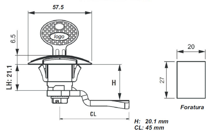 Blocchetto di Chiusura per Pannelli con Serratura di Sicurezza