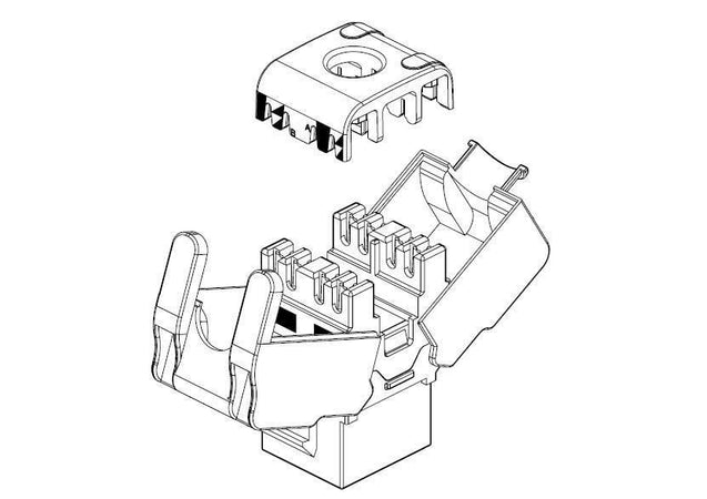 Frutto Keystone RJ45 UTP Cat. 6 Nero Toolfree