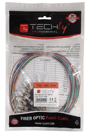 Set 12 Pigtail Fibra Ottica Multimodale OM3 ST 50/125 2 m