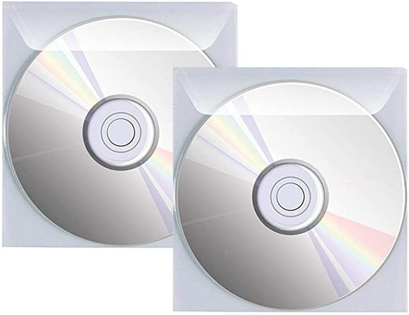 Buste Porta CD/DVD in PPL 800 Micron Con Aletta e Biadesivo 100 pz