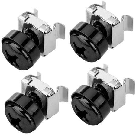 Kit Set 4 Viti 4 Dadi e 4 Rondelle per Montaggio Rack Nero