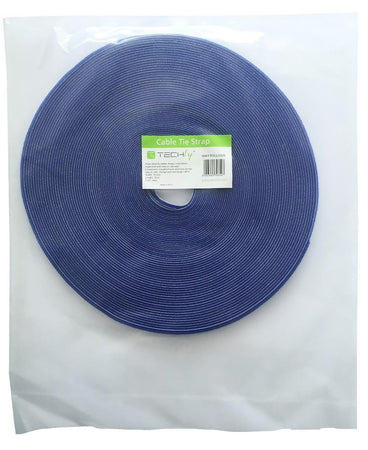Rotolo di Feltro Adesivo Fermacavi Lunghezza 25 m Larghezza 10 mm Blu