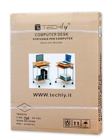 Scrivania Mobile ''Compact'' per Computer Ripiano Tastiera Scorrevole